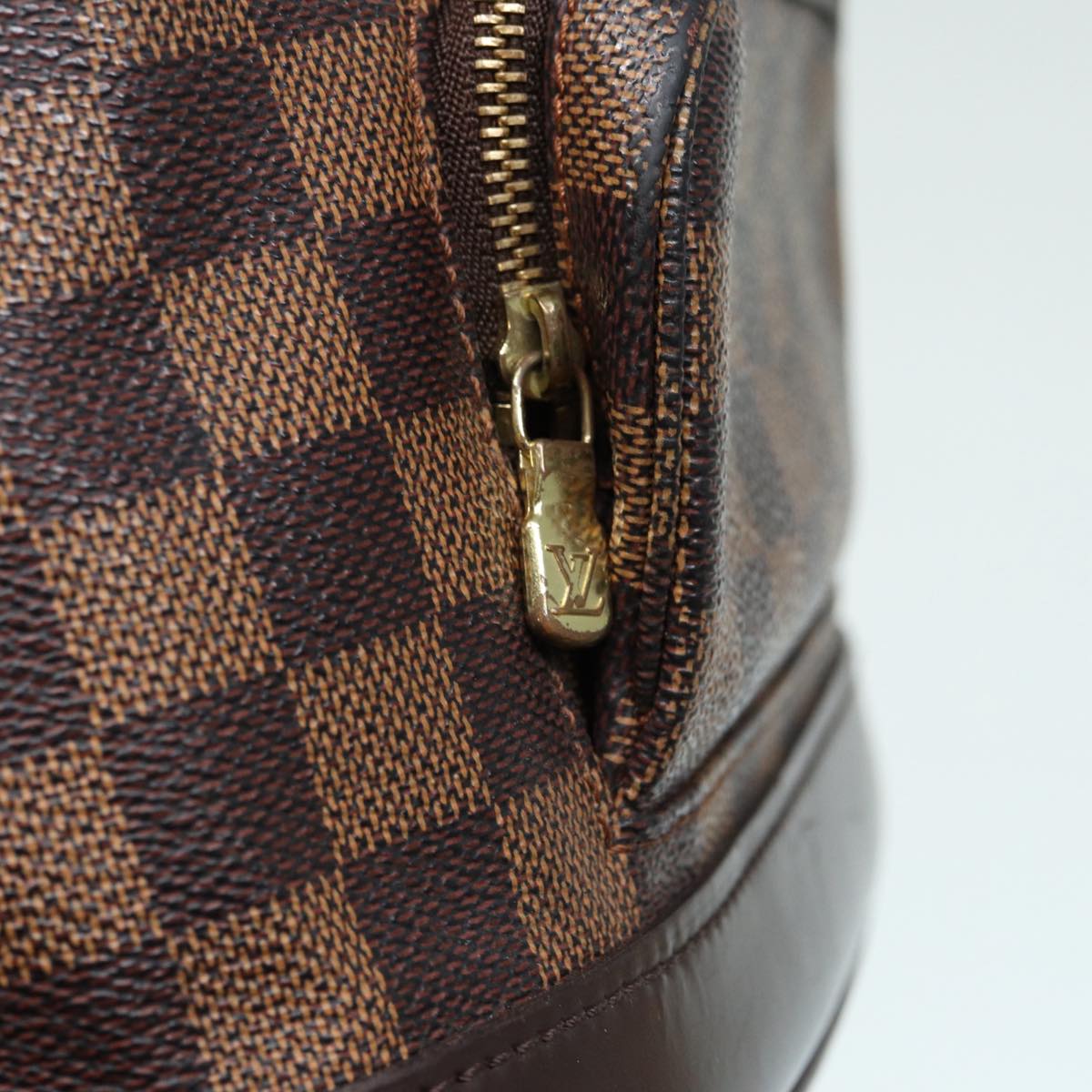 LOUIS VUITTON Damier Ebene Montsouris MM Backpack N51143 LV Auth 87883