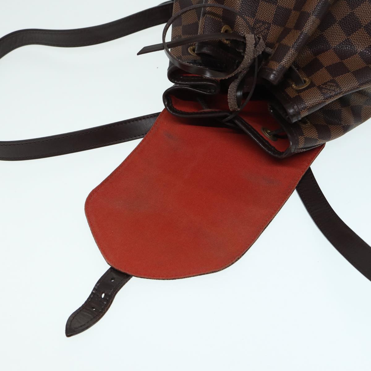 LOUIS VUITTON Damier Ebene Montsouris MM Backpack N51143 LV Auth 87883