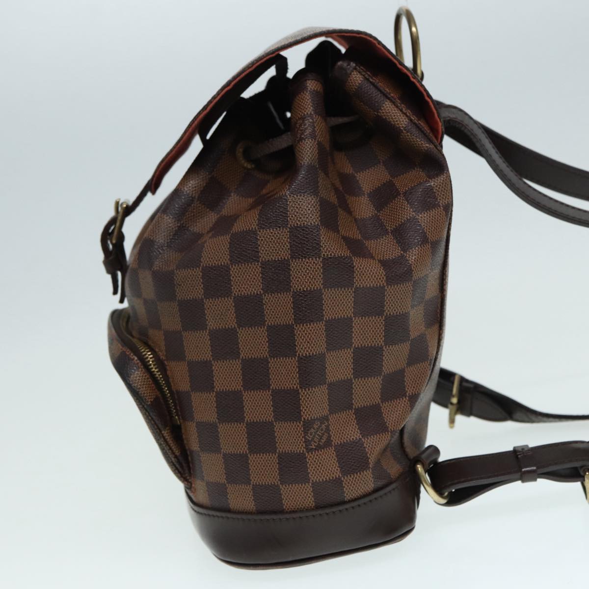 LOUIS VUITTON Damier Ebene Montsouris MM Backpack N51143 LV Auth 87883