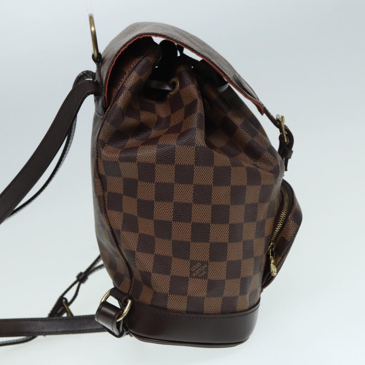 LOUIS VUITTON Damier Ebene Montsouris MM Backpack N51143 LV Auth 87883