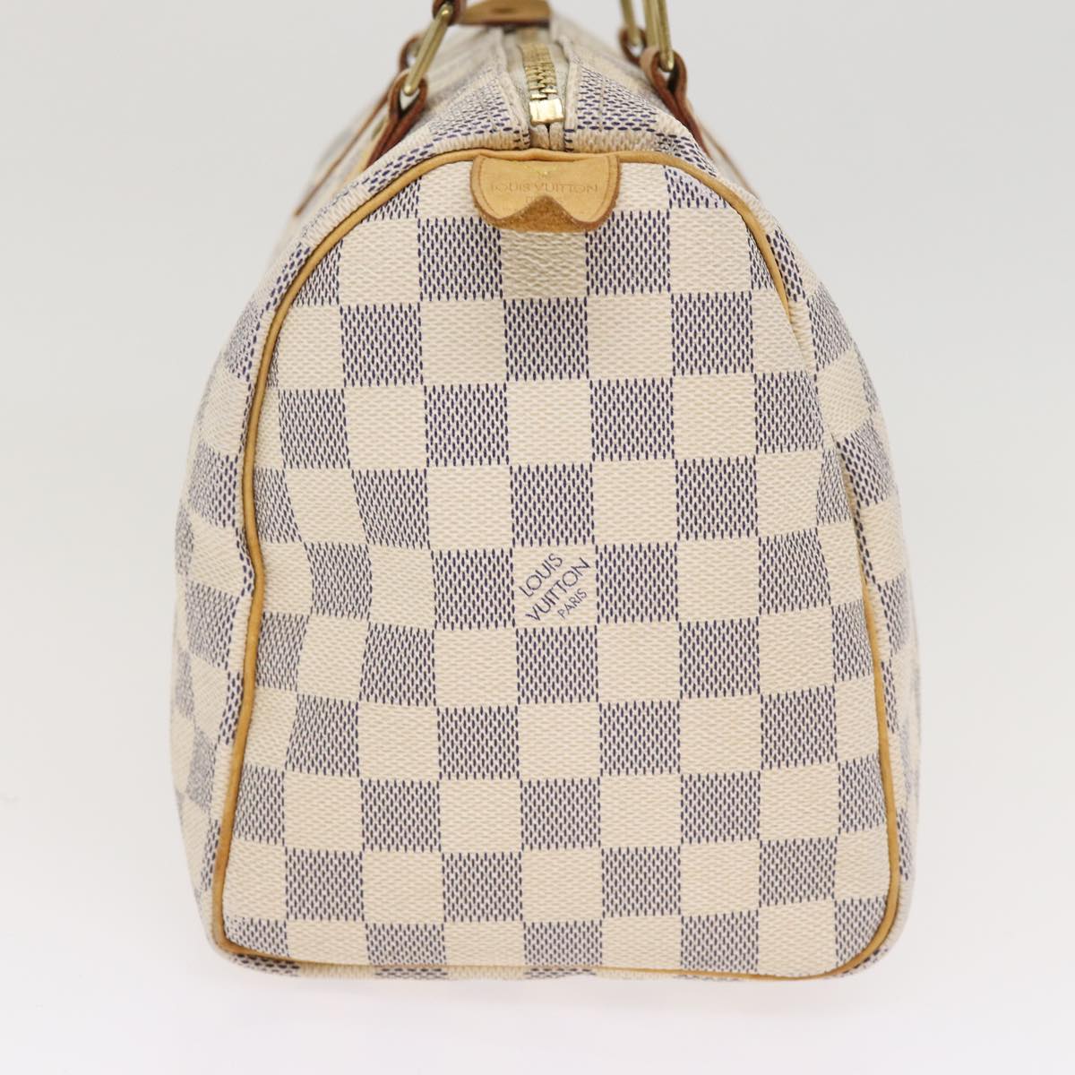 LOUIS VUITTON Damier Azur Speedy 25 Hand Bag N41534 LV Auth 87884