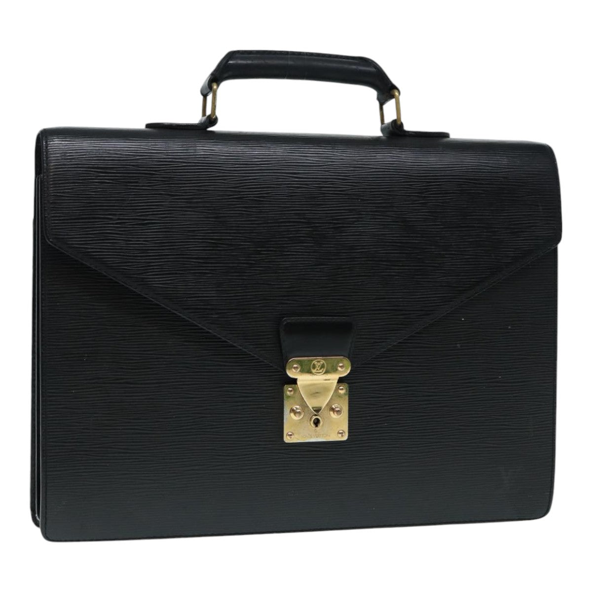 LOUIS VUITTON Epi Serviette Conseiller Briefcase Black M54422 LV Auth 87891