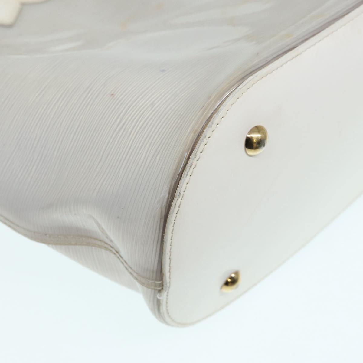 LOUIS VUITTON Epi Plage Lagoon Bay Tote Bag White Clear M92151 LV Auth 87892