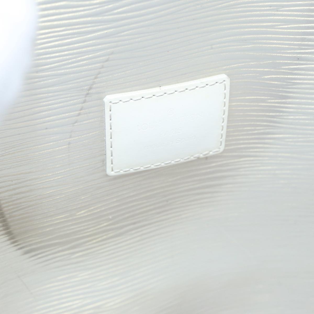 LOUIS VUITTON Epi Plage Lagoon Bay Tote Bag White Clear M92151 LV Auth 87892