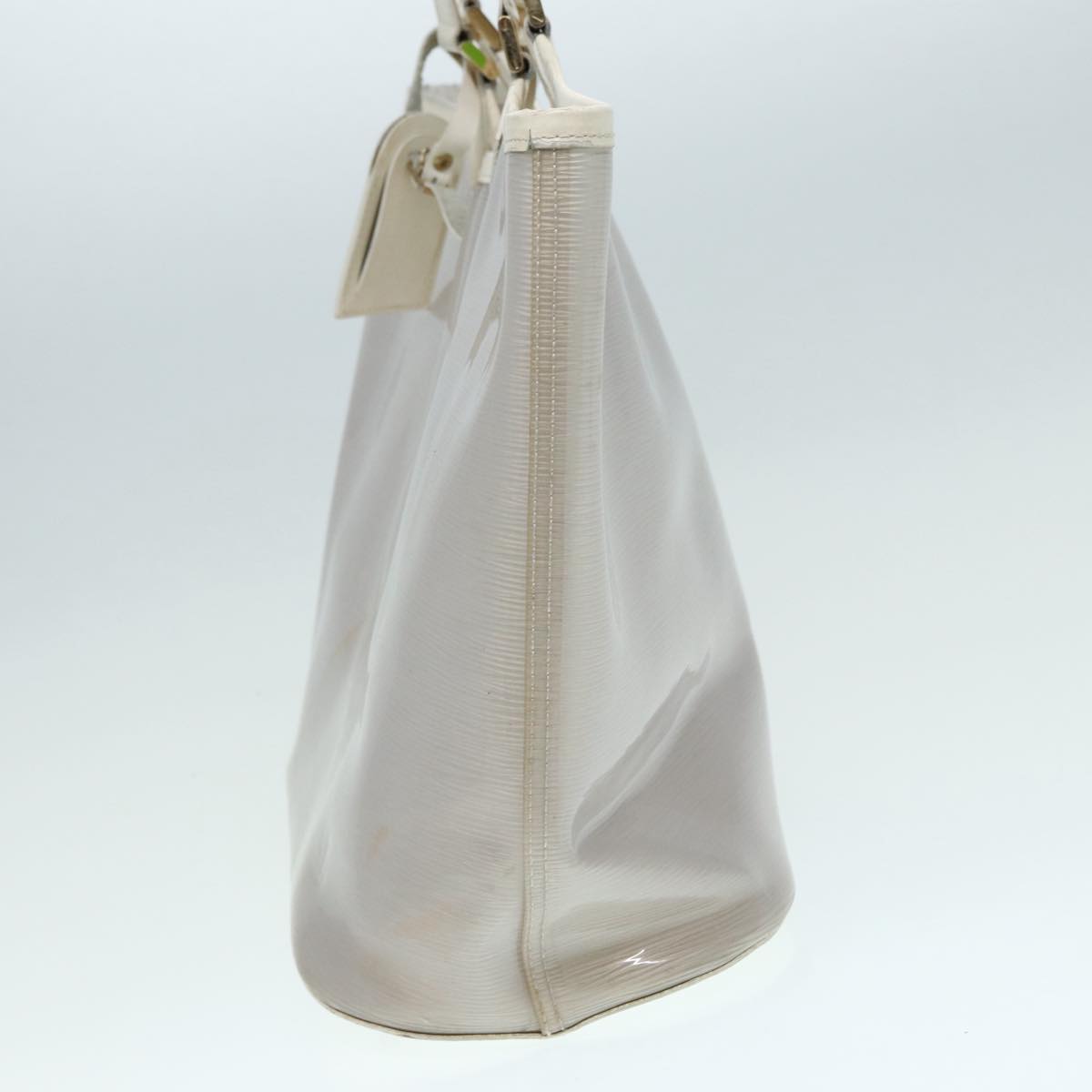 LOUIS VUITTON Epi Plage Lagoon Bay Tote Bag White Clear M92151 LV Auth 87892