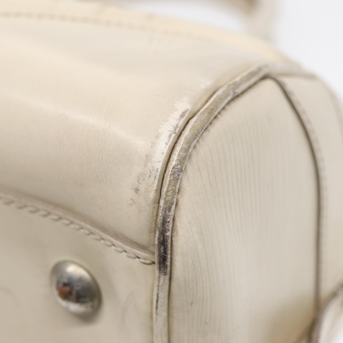 LOUIS VUITTON Epi Boring Montaigne GM Hand Bag White Yvoire M5931J LV Auth 87942