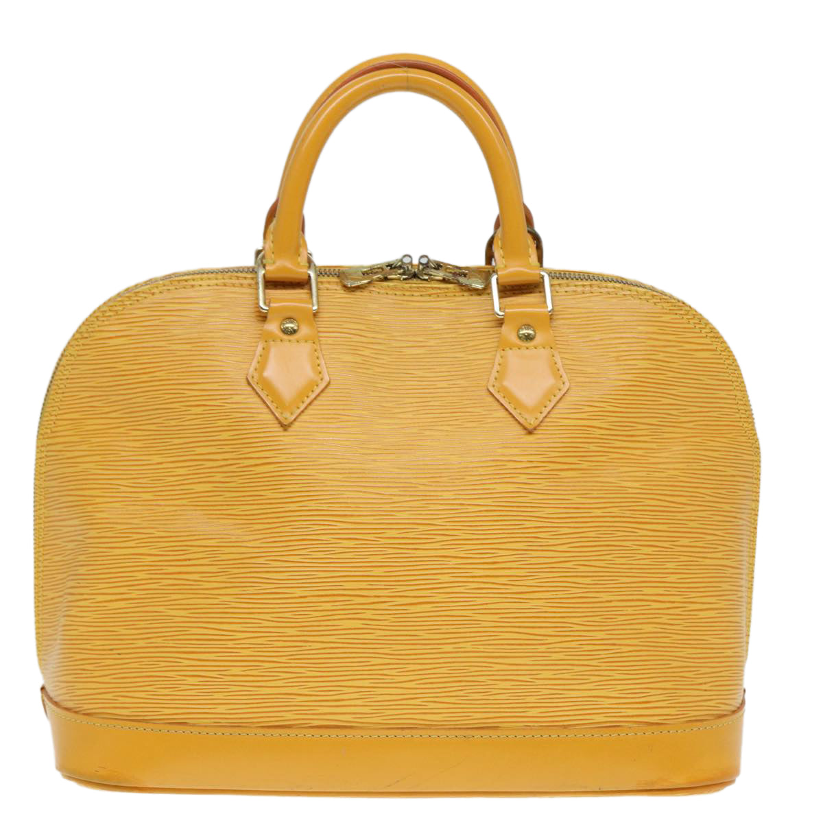 LOUIS VUITTON Epi Alma Hand Bag Yellow M52149 LV Auth 87944