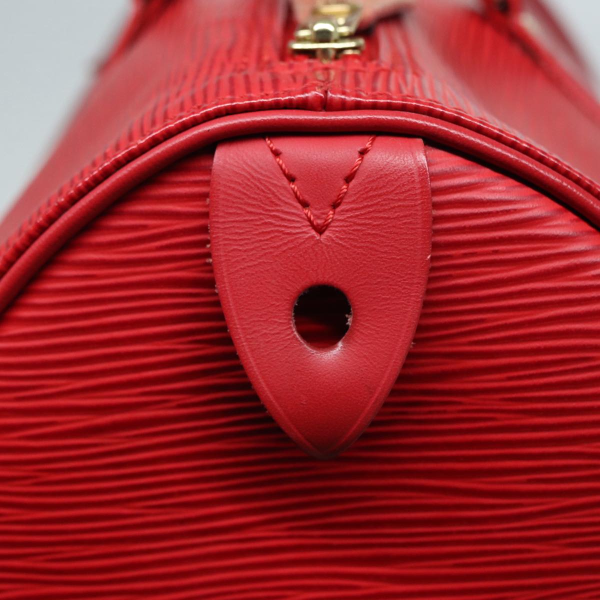 LOUIS VUITTON Epi Speedy 30 Hand Bag Castilian Red M43007 LV Auth 87950