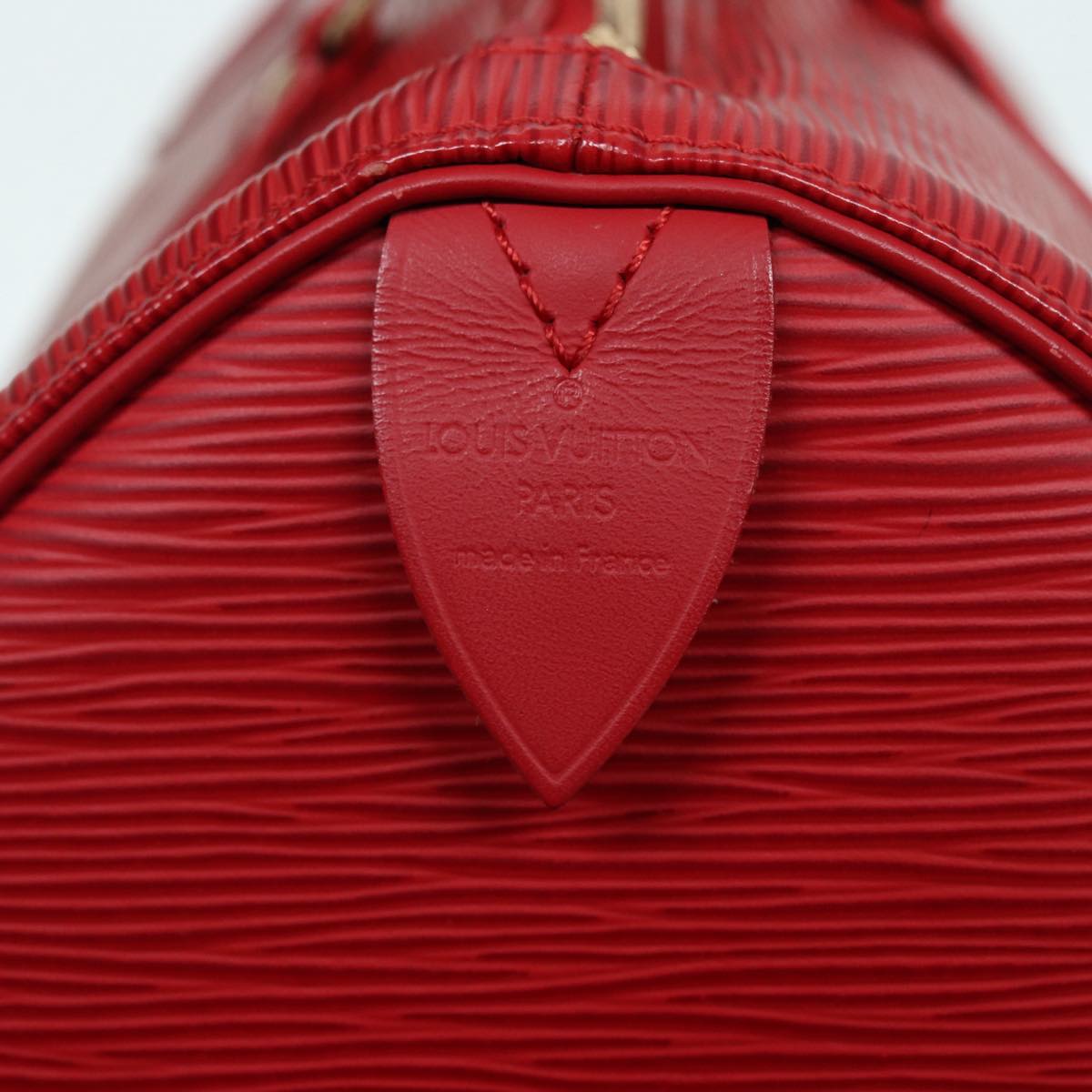 LOUIS VUITTON Epi Speedy 30 Hand Bag Castilian Red M43007 LV Auth 87950