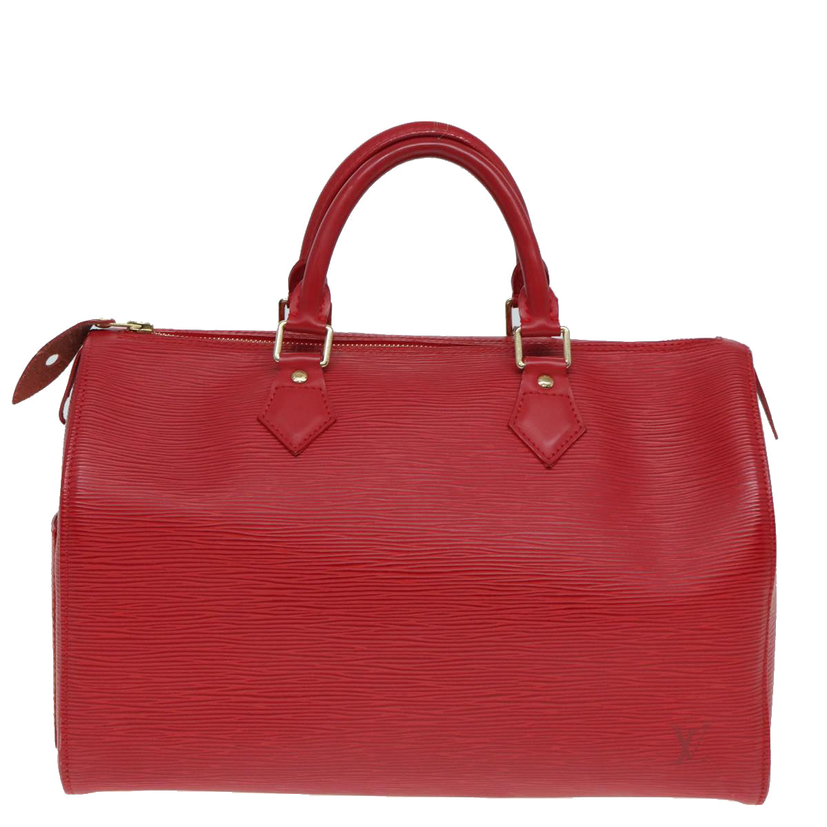 LOUIS VUITTON Epi Speedy 30 Hand Bag Castilian Red M43007 LV Auth 87950