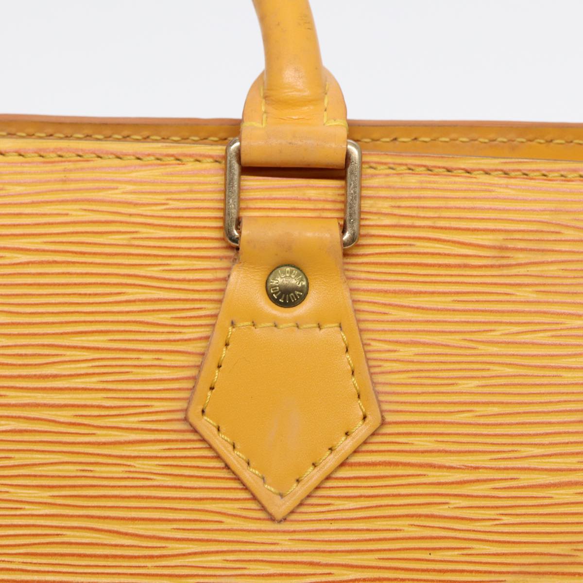 LOUIS VUITTON Epi Sac Triangle Hand Bag Yellow M52099 LV Auth 87952