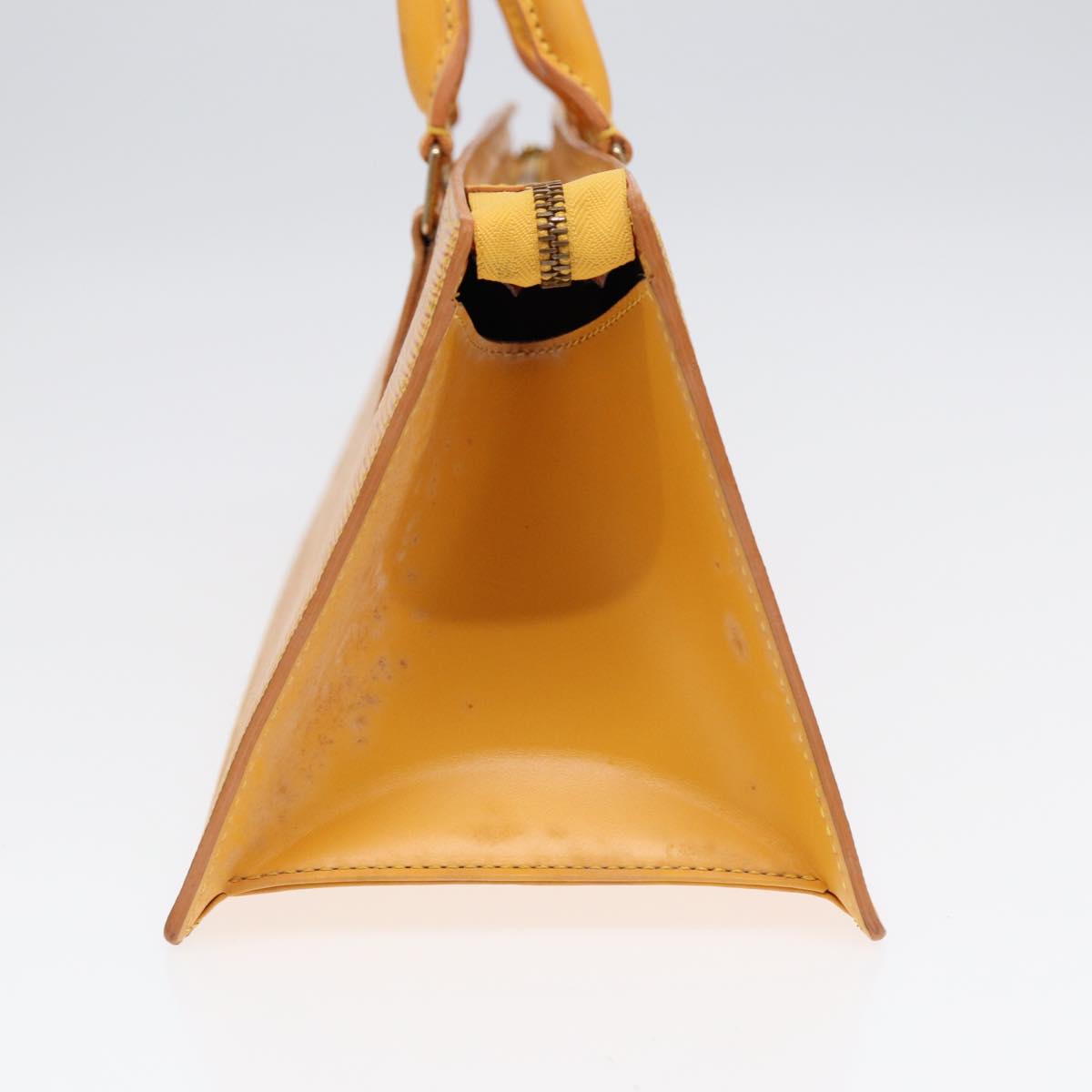 LOUIS VUITTON Epi Sac Triangle Hand Bag Yellow M52099 LV Auth 87952