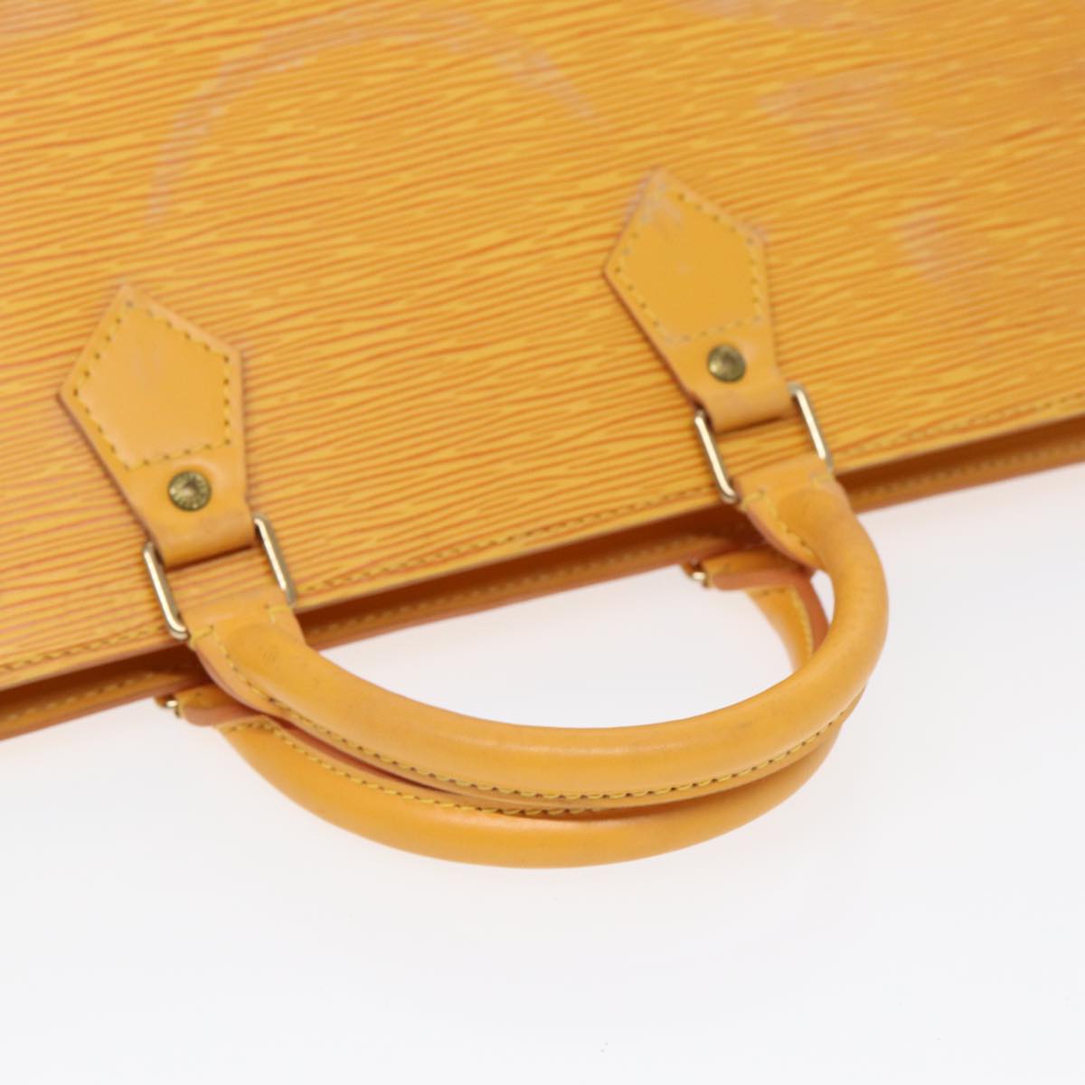 LOUIS VUITTON Epi Sac Triangle Hand Bag Yellow M52099 LV Auth 87952