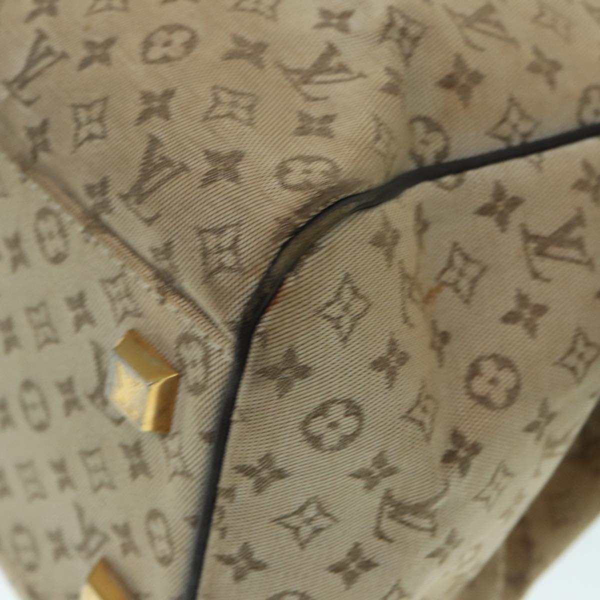 LOUIS VUITTON Monogram Mini Josephine GM Hand Bag Khaki M92310 LV Auth 87965