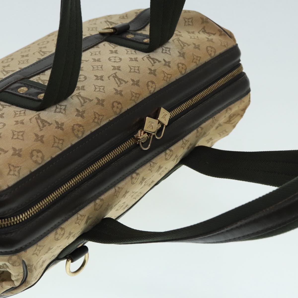 LOUIS VUITTON Monogram Mini Josephine GM Hand Bag Khaki M92310 LV Auth 87965