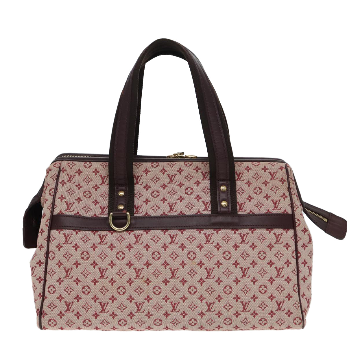 LOUIS VUITTON Monogram Mini Josephine GM Hand Bag Red M92311 LV Auth 87966