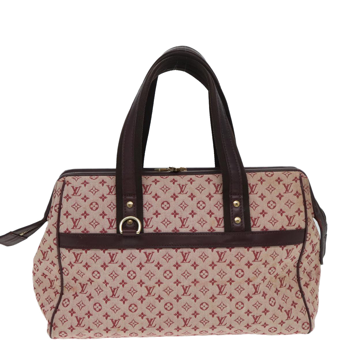 LOUIS VUITTON Monogram Mini Josephine GM Hand Bag Red M92311 LV Auth 87966