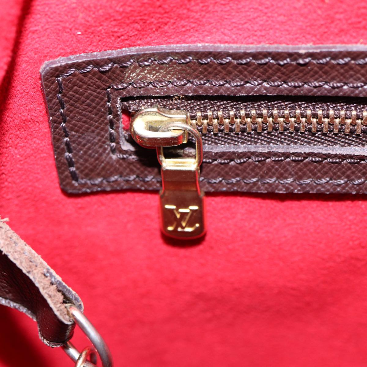 LOUIS VUITTON Damier Ebene Marais Shoulder Bag N42240 LV Auth 87969