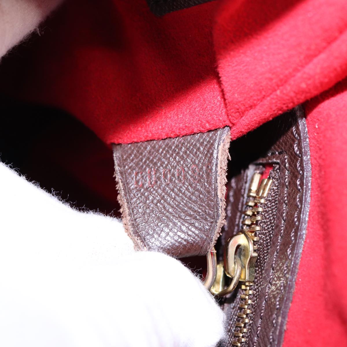 LOUIS VUITTON Damier Ebene Marais Shoulder Bag N42240 LV Auth 87969