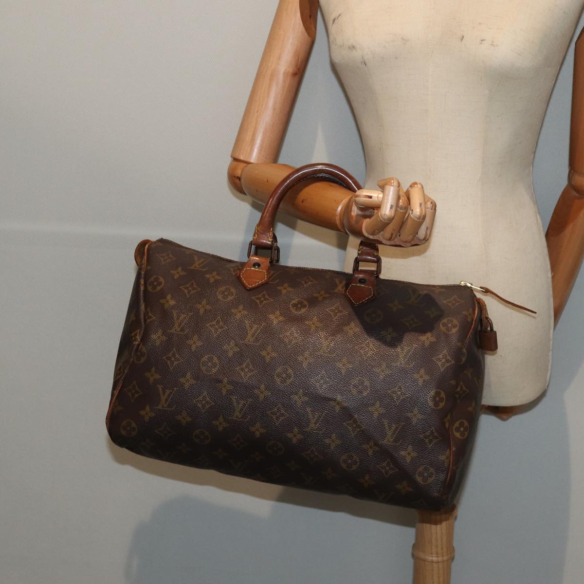 LOUIS VUITTON Monogram Speedy 35 Hand Bag M41524 LV Auth 87976