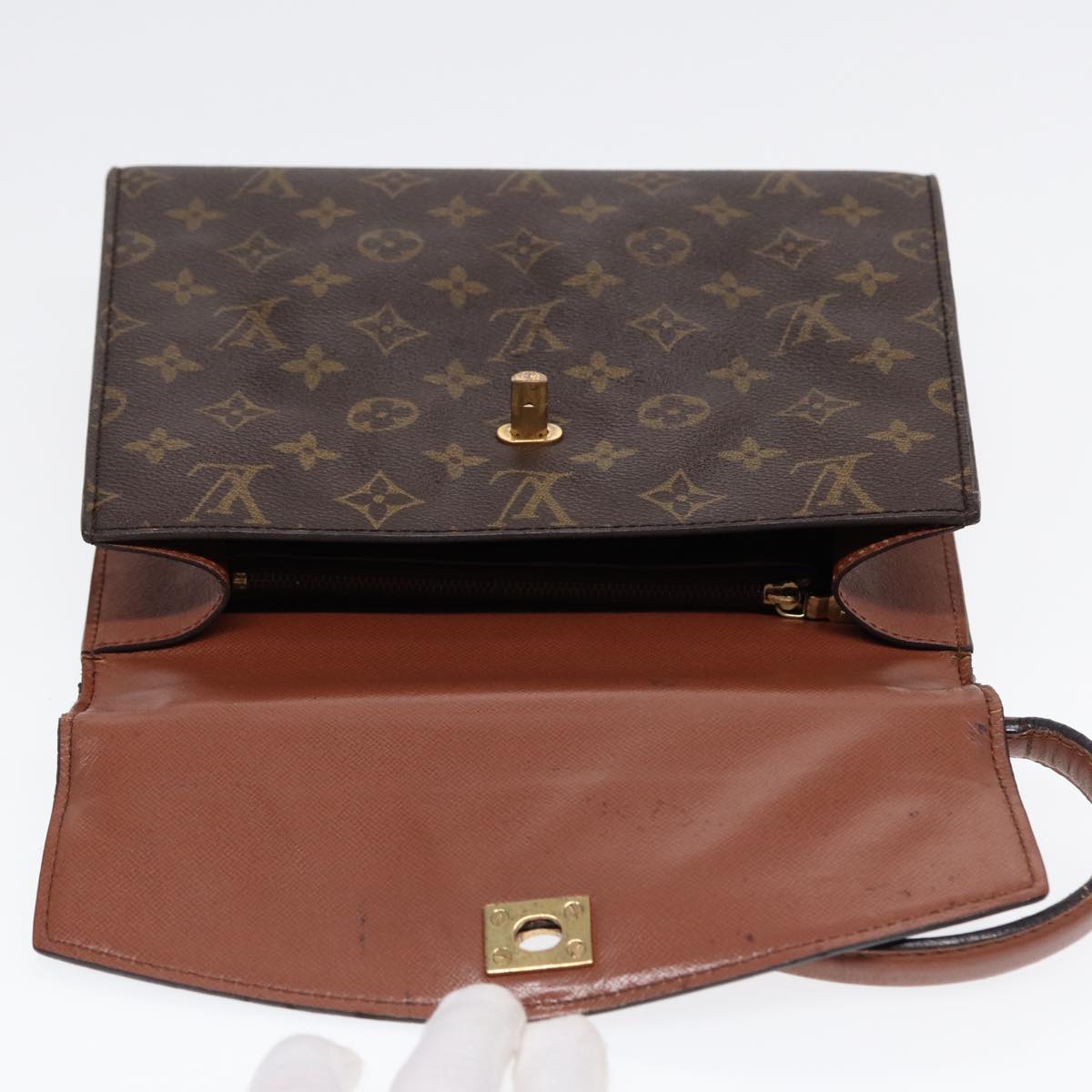 LOUIS VUITTON Monogram Malesherbes Hand Bag M51379 LV Auth 88011