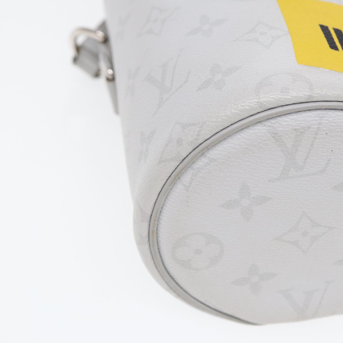 LOUIS VUITTON Monogram White Chalk Nanobag Shoulder Bag Gray M44631 Auth 88029