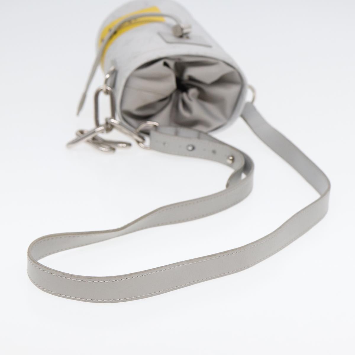 LOUIS VUITTON Monogram White Chalk Nanobag Shoulder Bag Gray M44631 Auth 88029