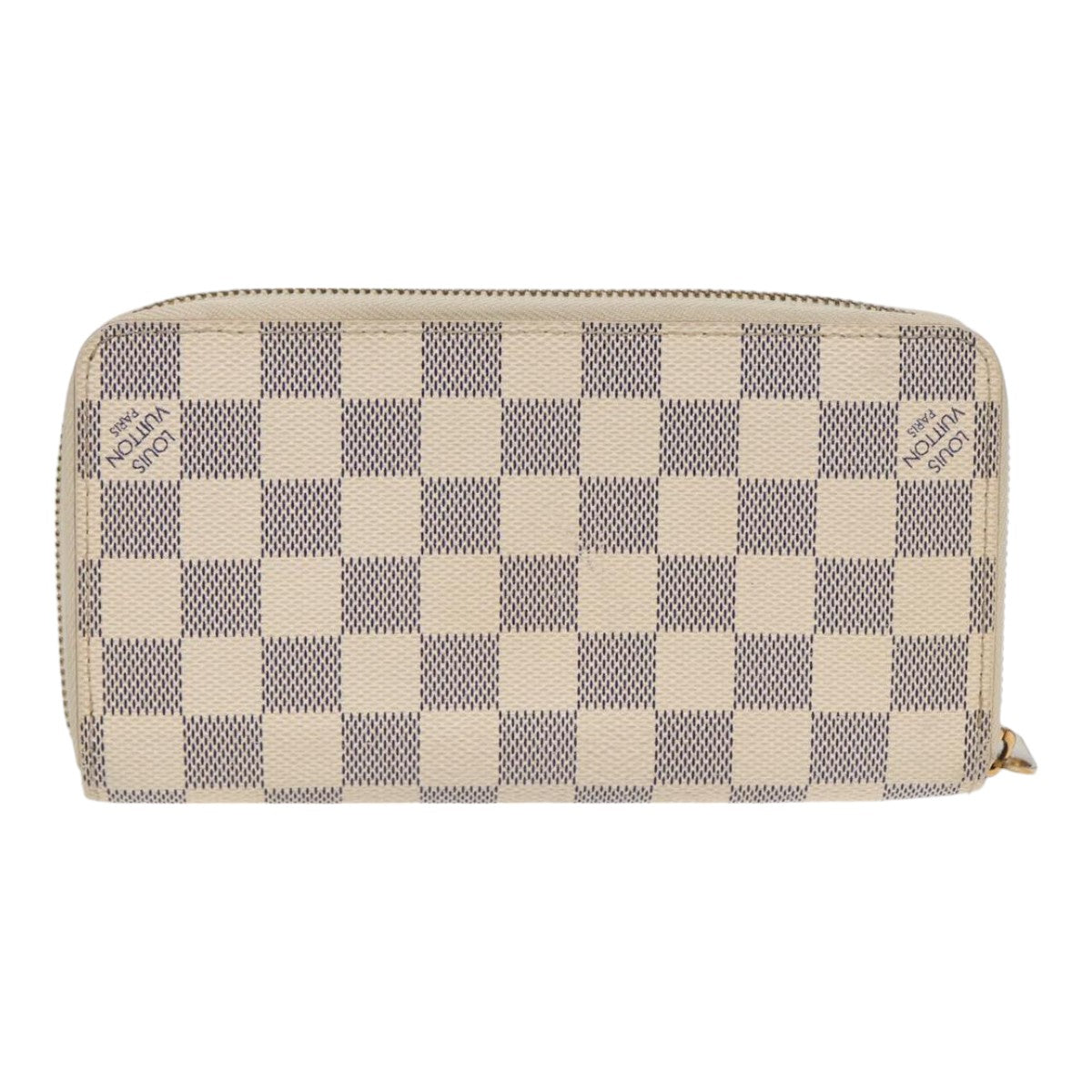 LOUIS VUITTON Damier Azur Zippy Wallet Long Wallet N63503 LV Auth 88032