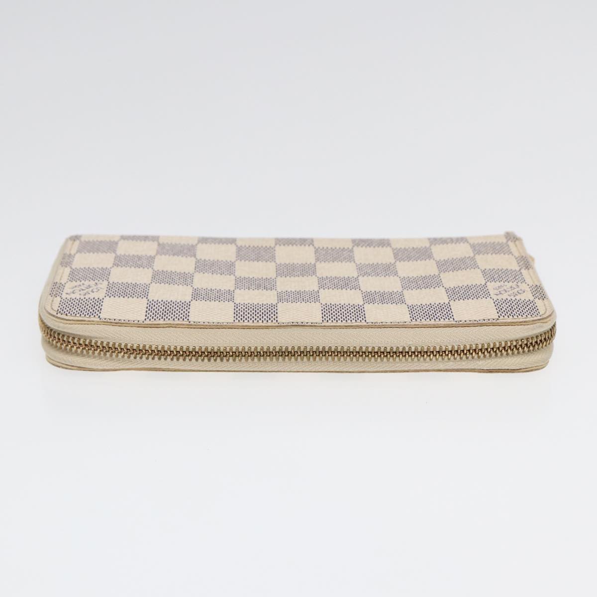 LOUIS VUITTON Damier Azur Zippy Wallet Long Wallet N63503 LV Auth 88032