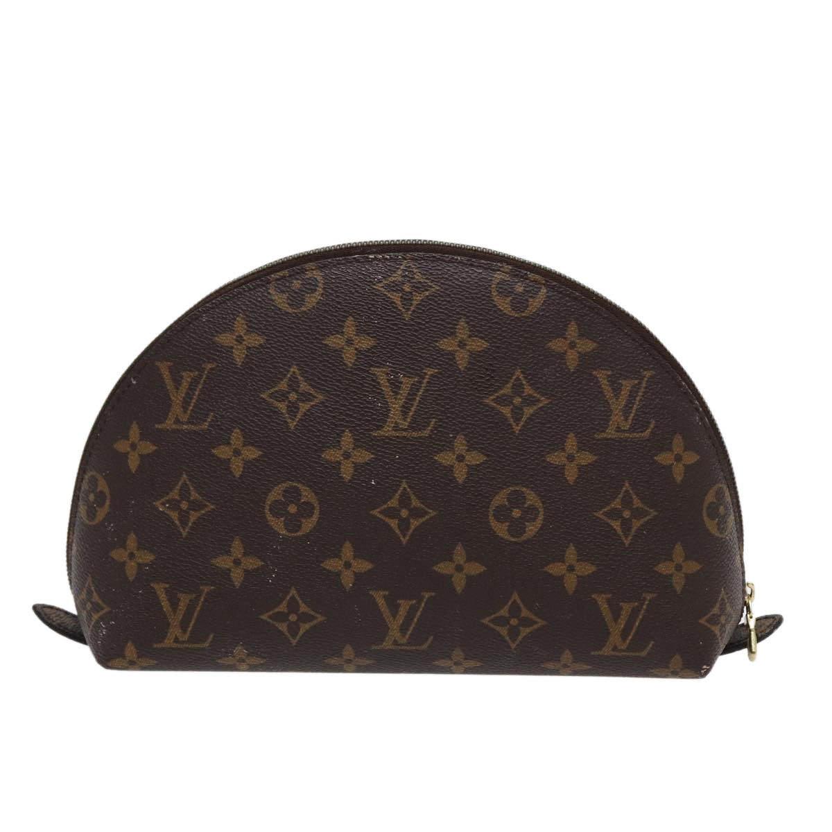 LOUIS VUITTON Monogram Trousse Demi Ronde Cosmetic Pouch M47520 LV Auth 88042