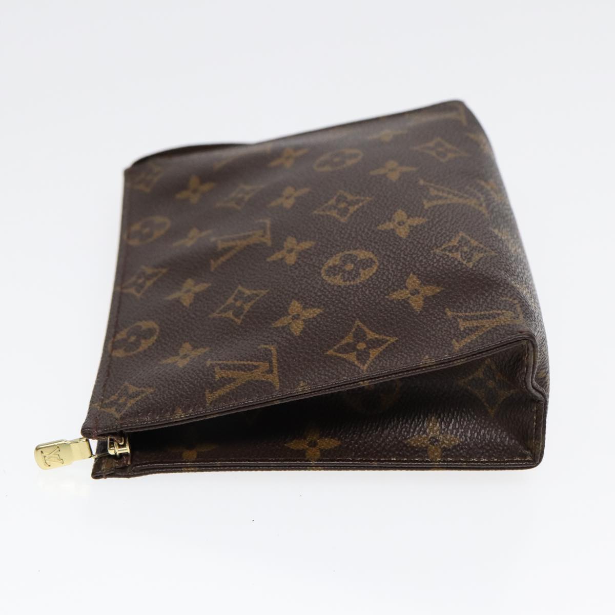 LOUIS VUITTON Monogram Poche Toilette 19 Pouch M47544 LV Auth 88056