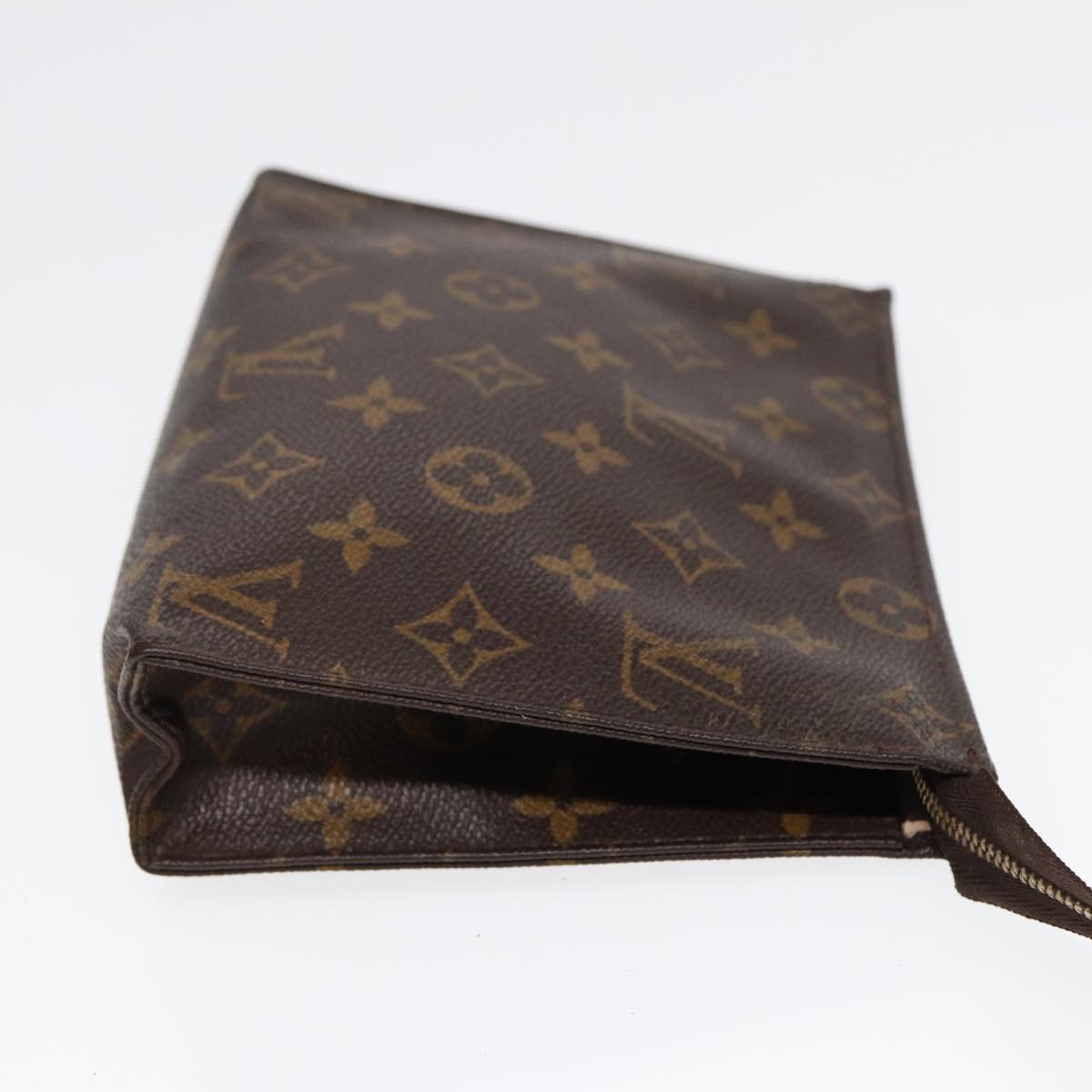 LOUIS VUITTON Monogram Poche Toilette 19 Pouch M47544 LV Auth 88056