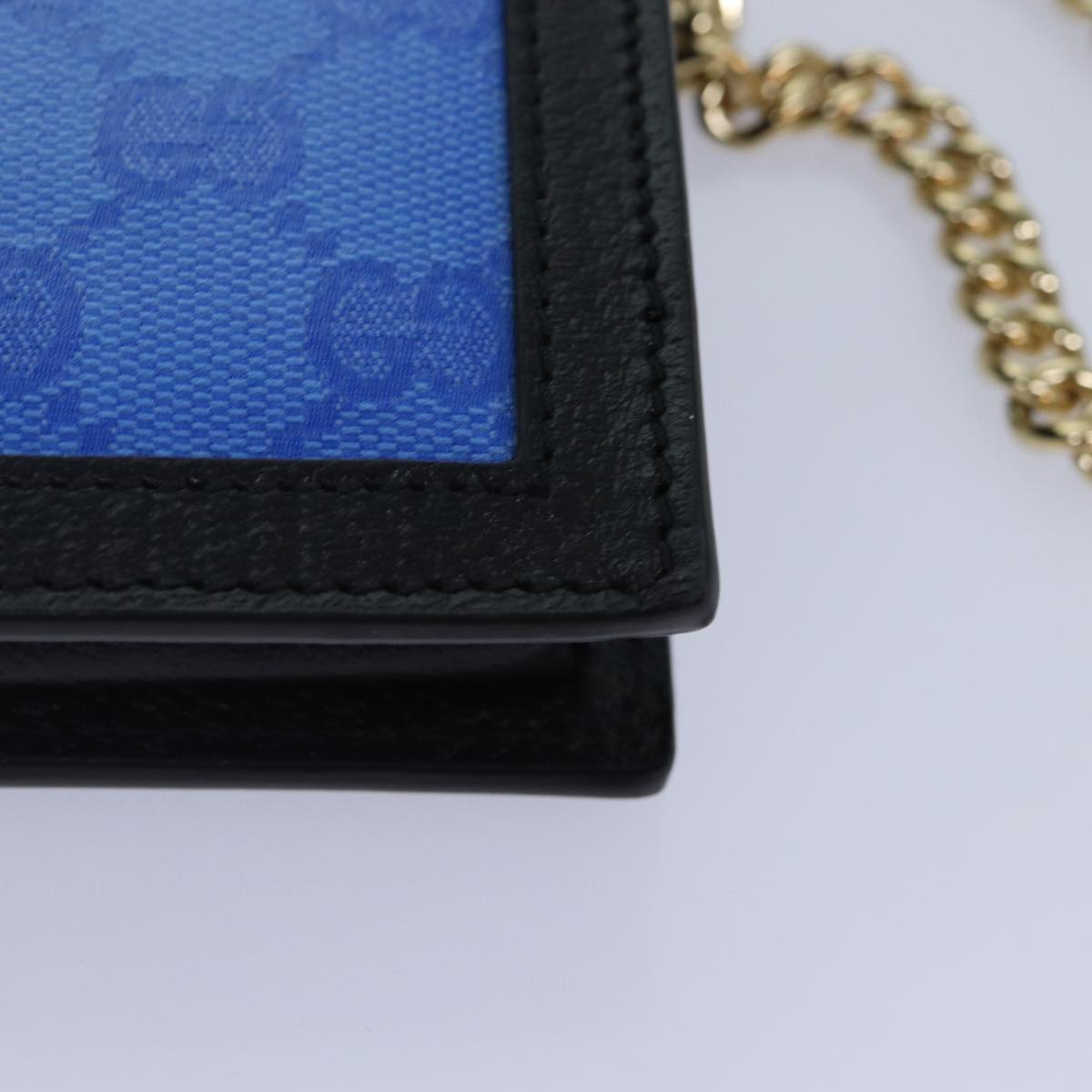 GUCCI GG Supreme Adidas Collaboration Chain Shoulder Wallet 621892 Auth 88144SAM