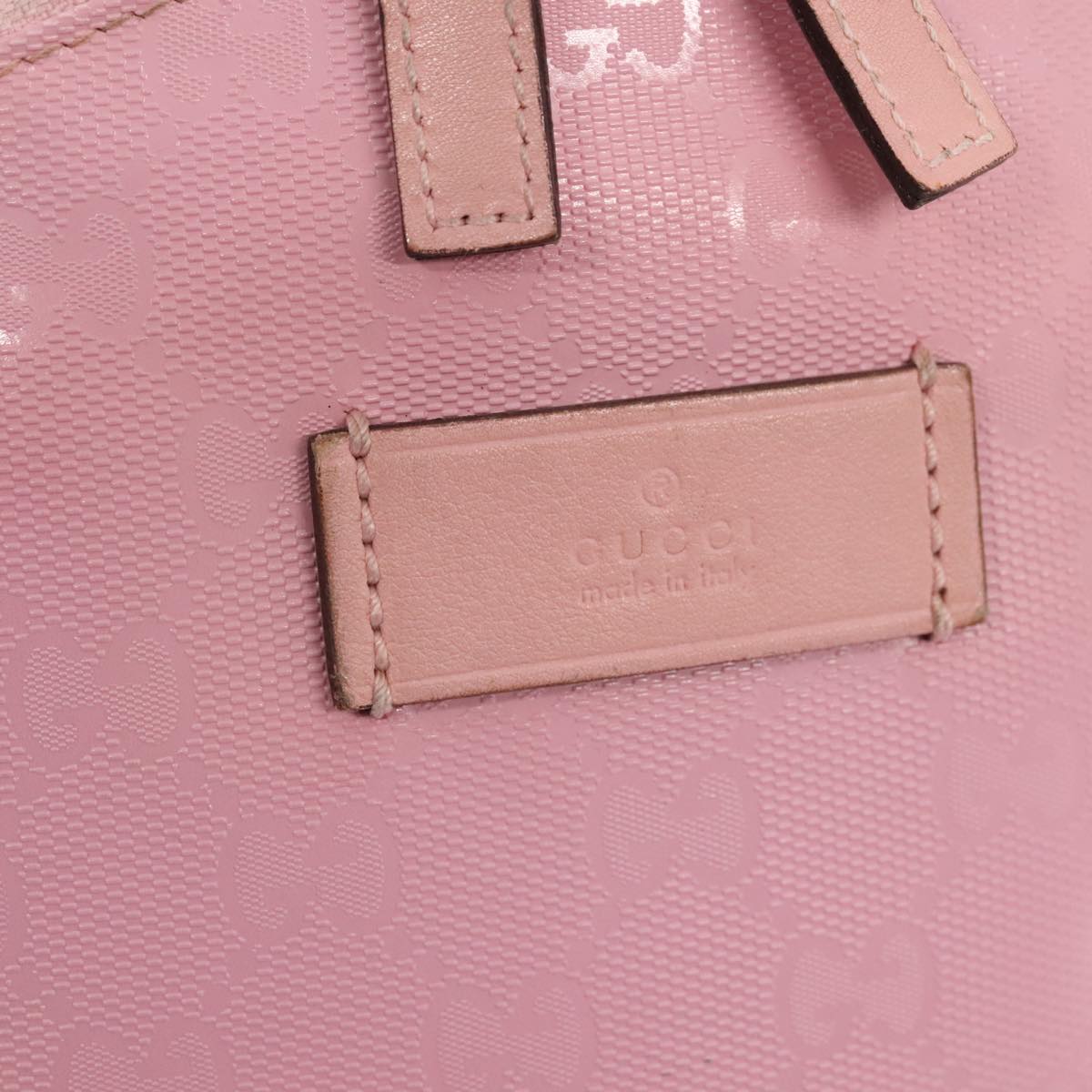 GUCCI GG Canvas Backpack Pink Silver 271327 Auth 88181