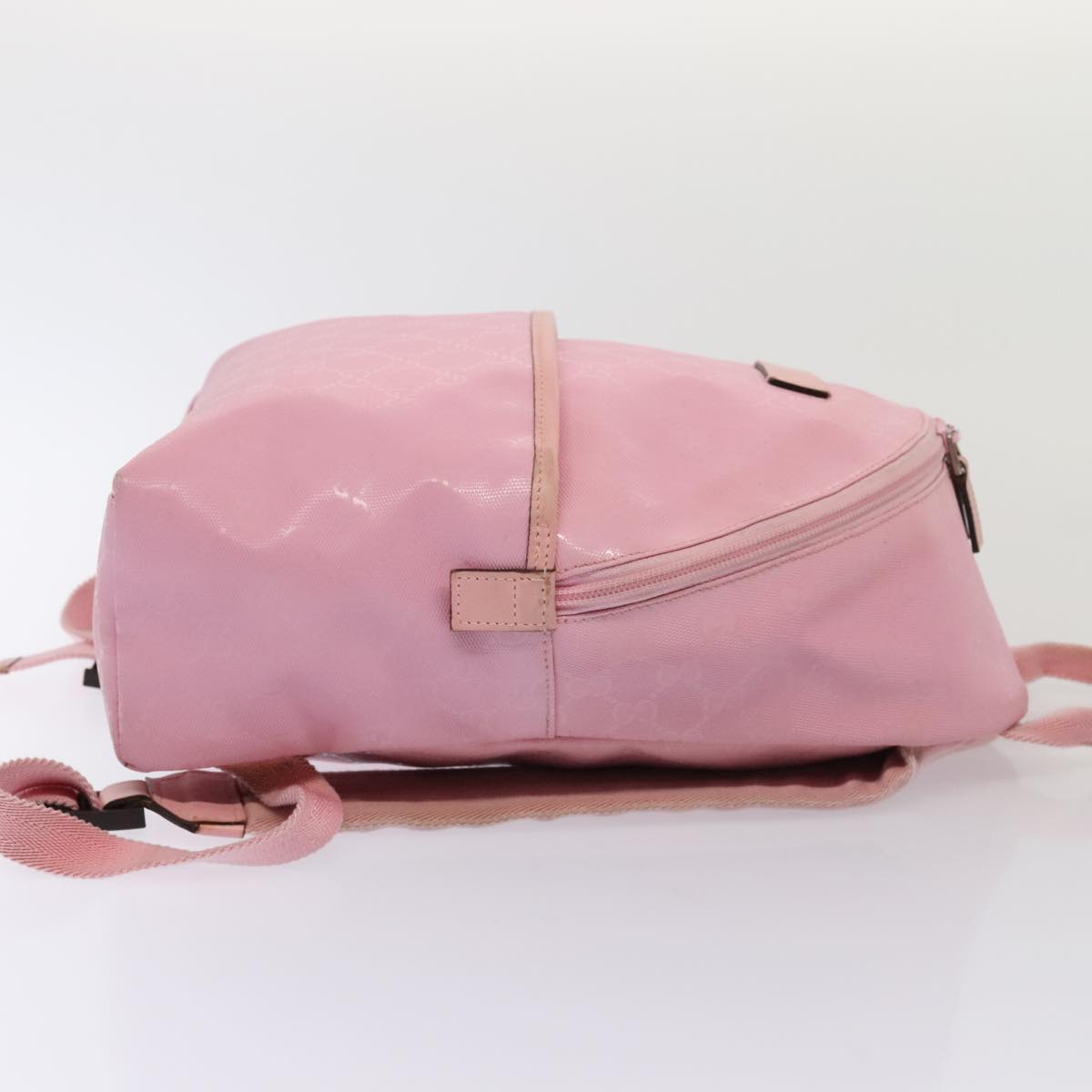 GUCCI GG Canvas Backpack Pink Silver 271327 Auth 88181