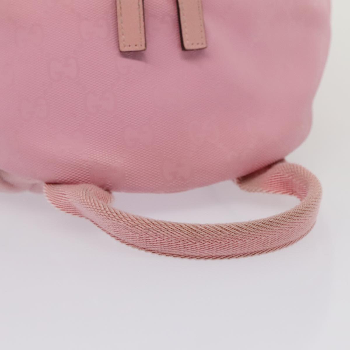 GUCCI GG Canvas Backpack Pink Silver 271327 Auth 88181