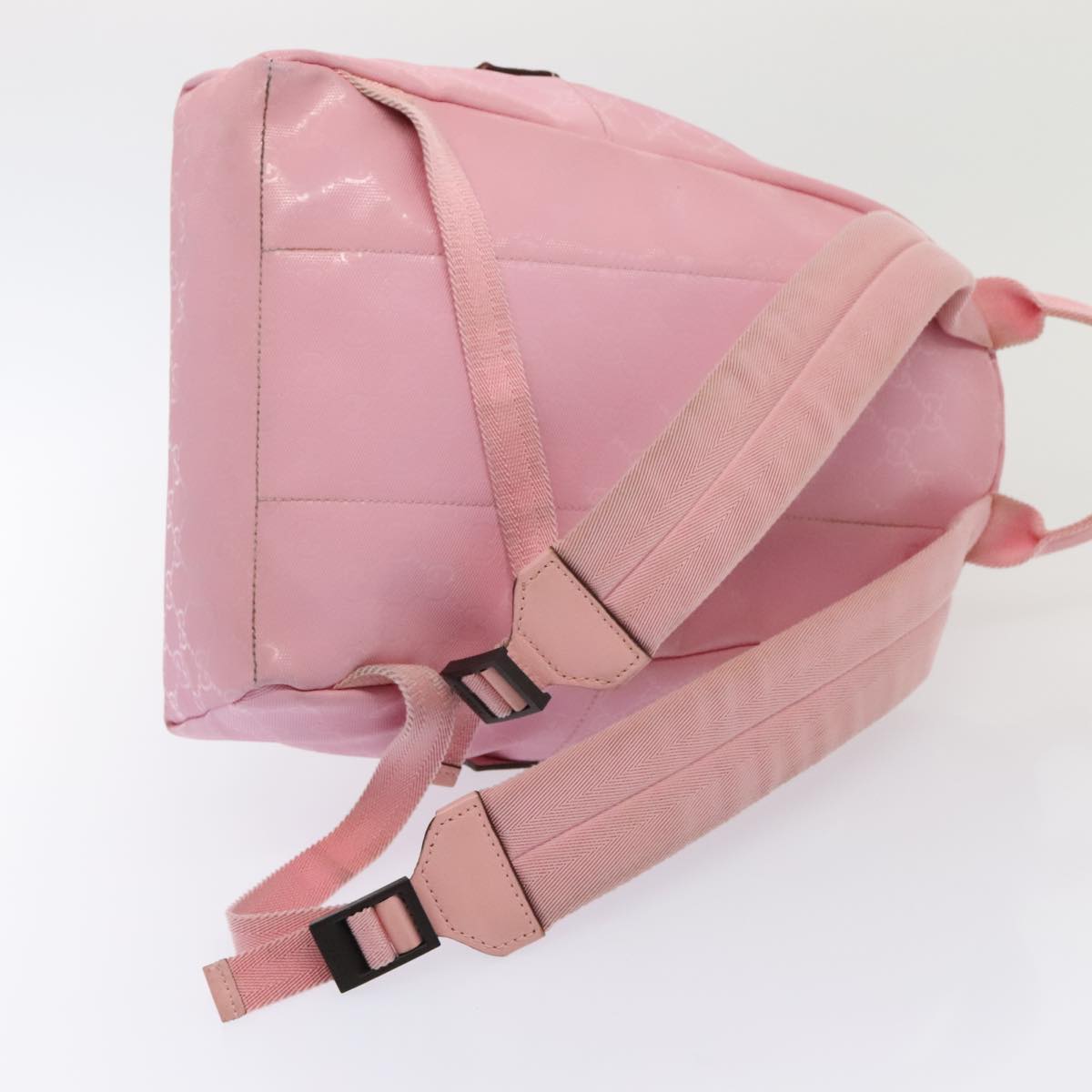 GUCCI GG Canvas Backpack Pink Silver 271327 Auth 88181