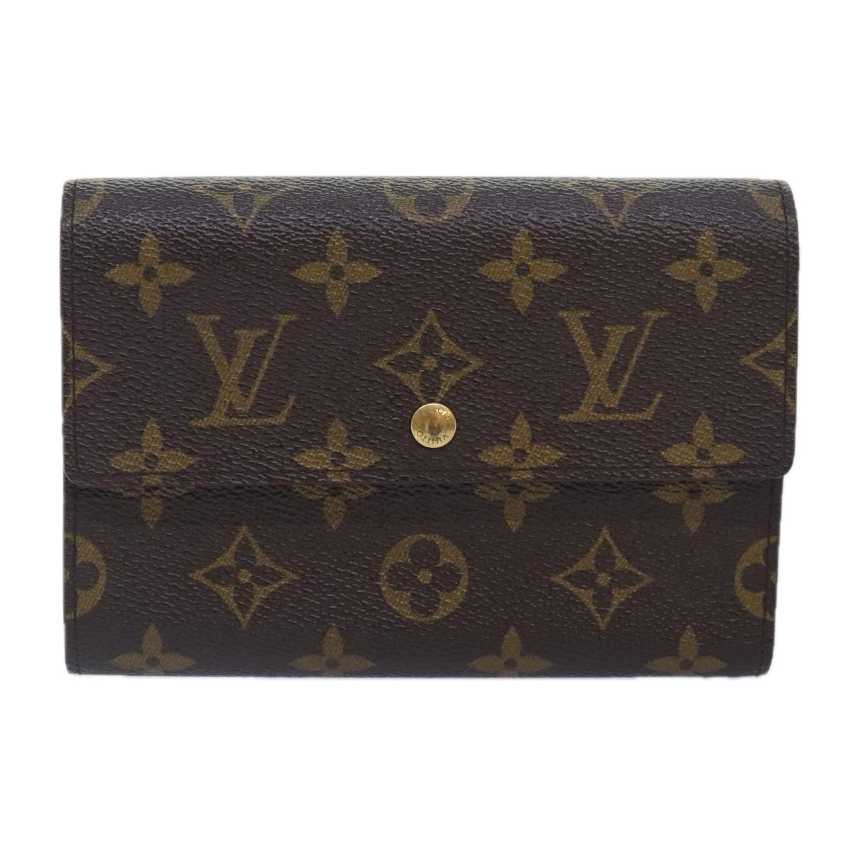 LOUIS VUITTON Monogram Porte Tresor Etui Papie Wallet M61202 LV Auth 88197