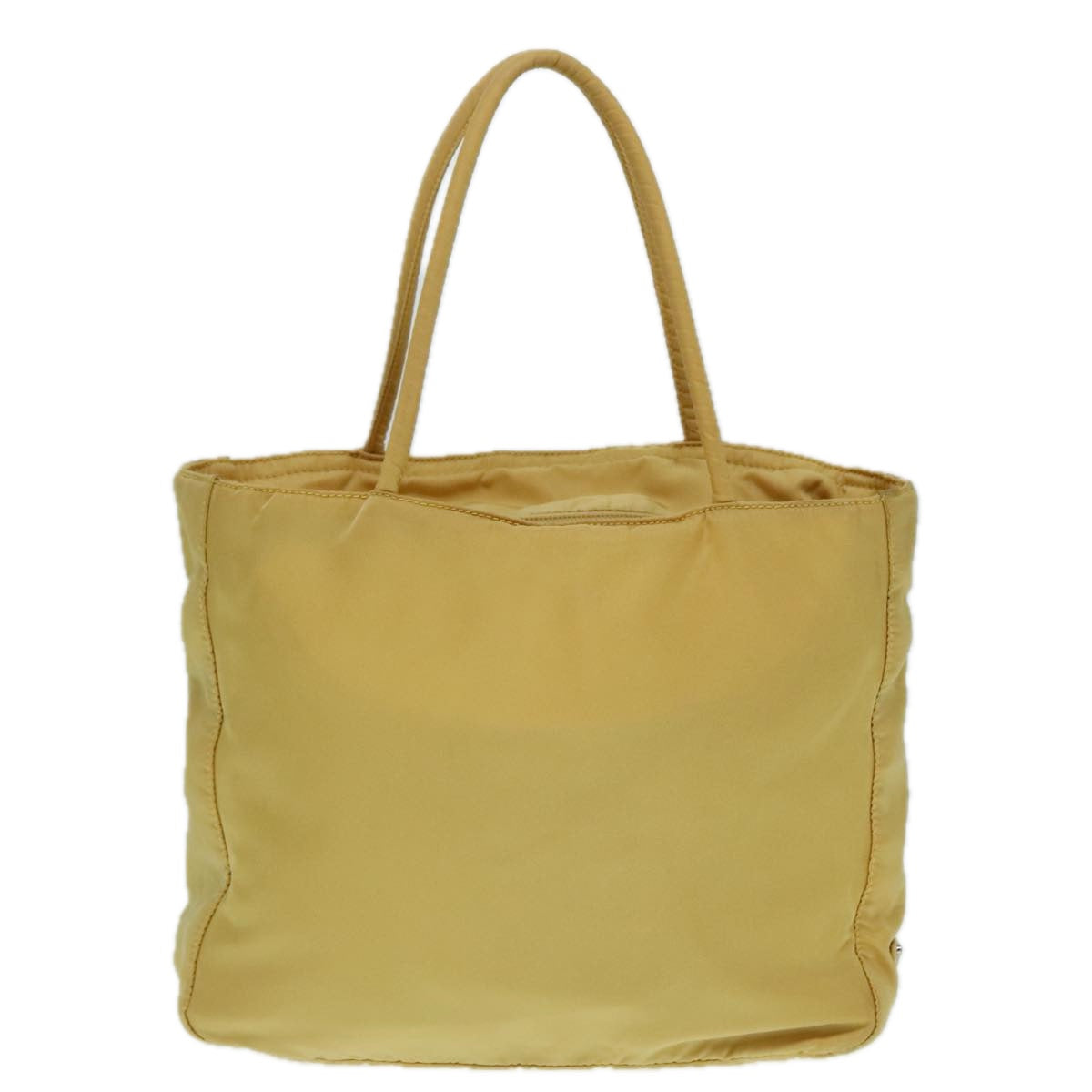 PRADA Hand Bag Nylon Yellow Silver Auth 88229