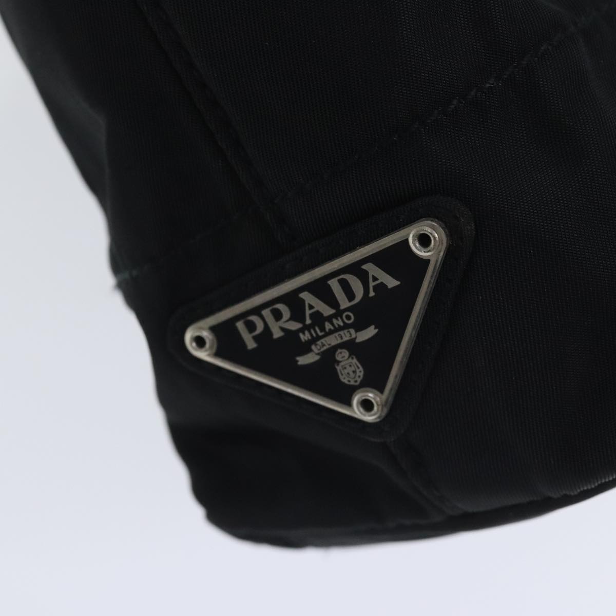 PRADA Hand Bag Nylon Black Auth 88234