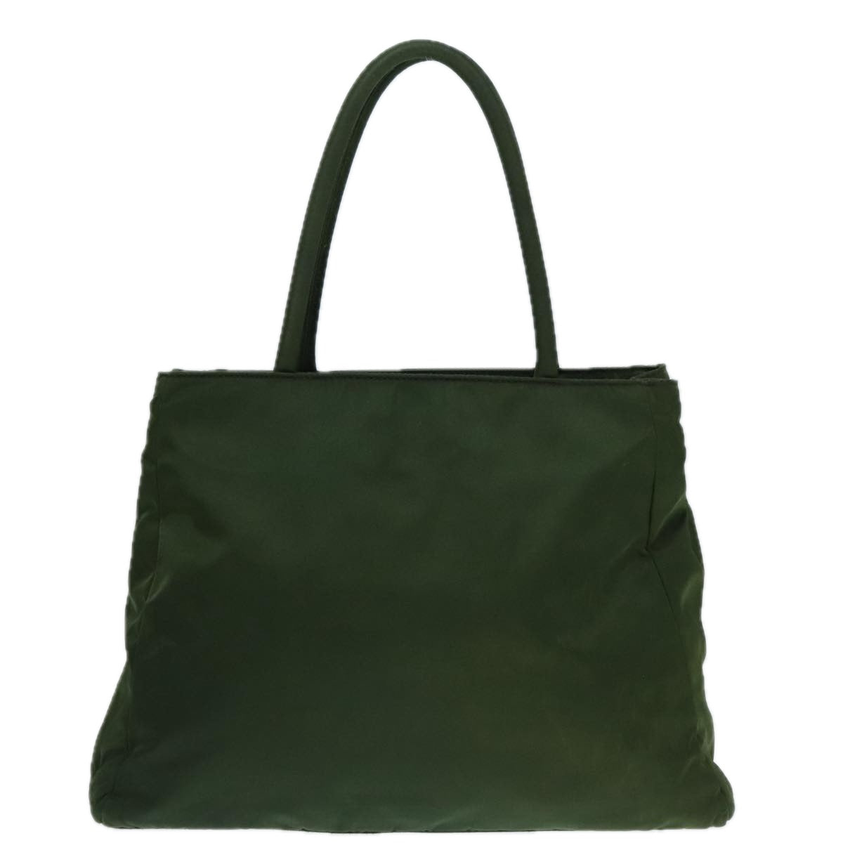 PRADA Hand Bag Nylon Green Silver Auth 88238