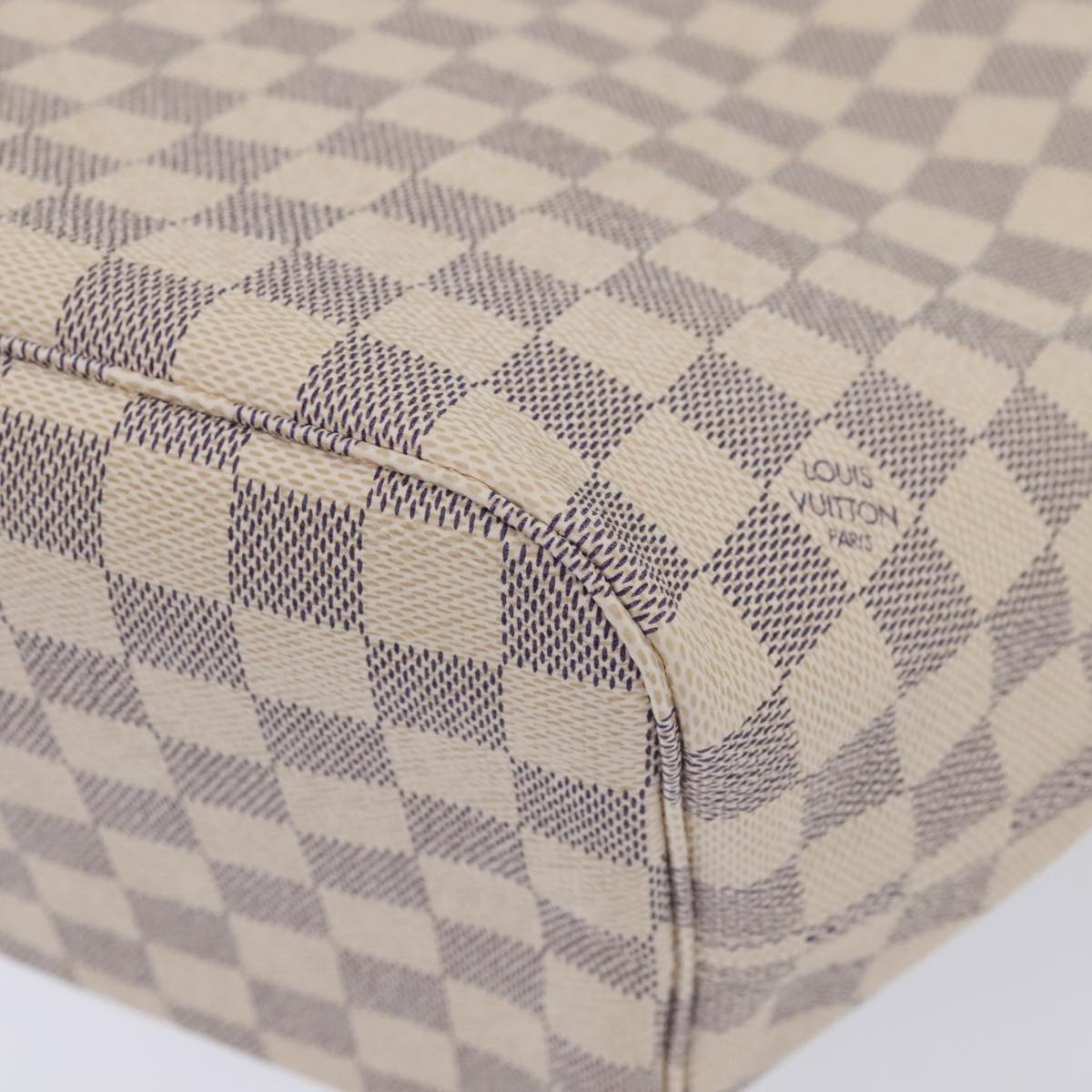 LOUIS VUITTON Damier Azur Neverfull MM Tote Bag N41605 LV Auth 88277AV