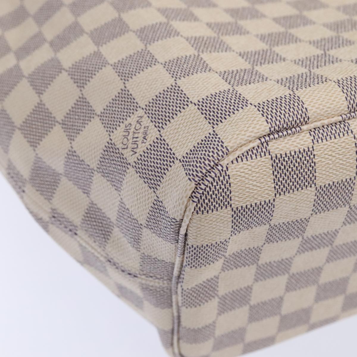 LOUIS VUITTON Damier Azur Neverfull MM Tote Bag N41605 LV Auth 88277AV