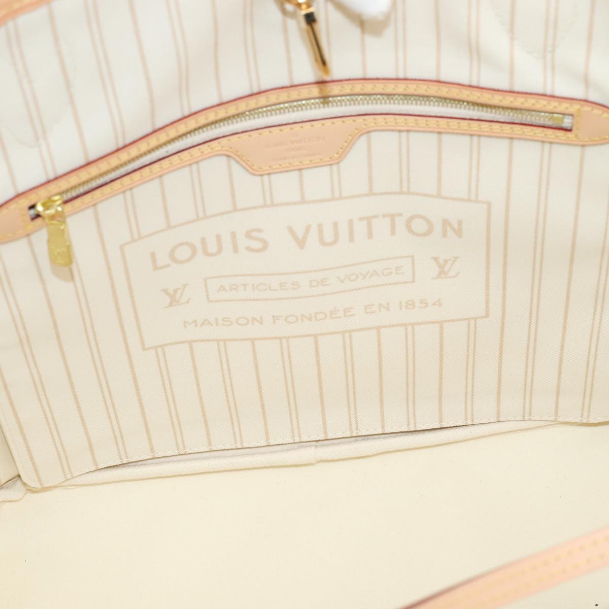 LOUIS VUITTON Damier Azur Neverfull MM Tote Bag N41605 LV Auth 88277AV