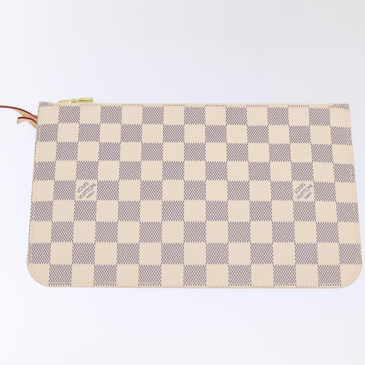 LOUIS VUITTON Damier Azur Neverfull MM Tote Bag N41605 LV Auth 88277AV