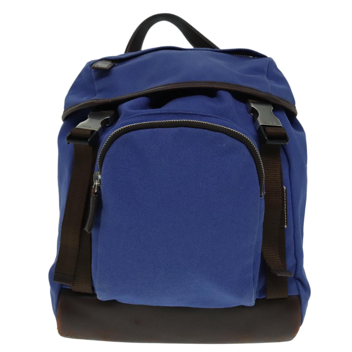 PRADA Backpack Canvas Blue Auth 88293