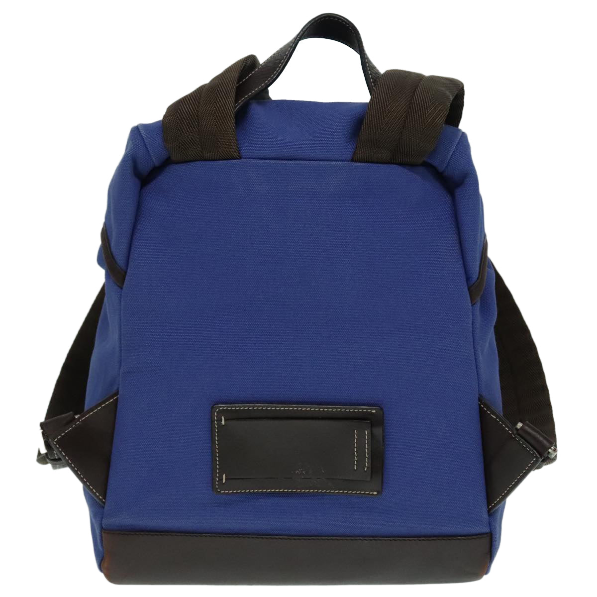 PRADA Backpack Canvas Blue Auth 88293