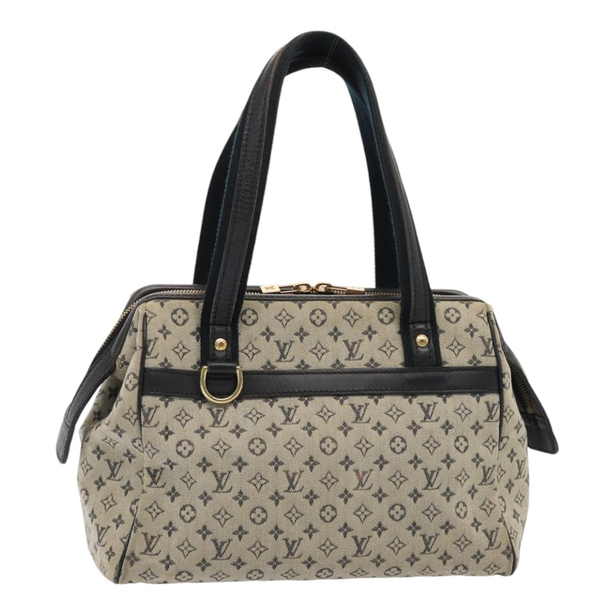 LOUIS VUITTON Monogram Mini Josephine PM Hand Bag Blue M92049 LV Auth 88303