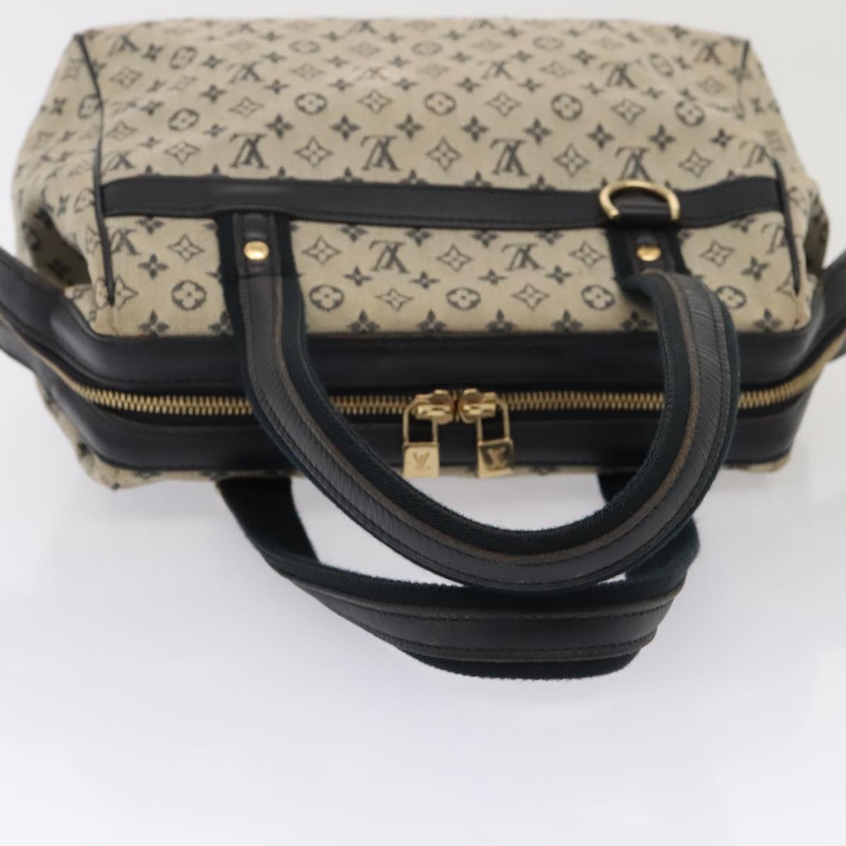 LOUIS VUITTON Monogram Mini Josephine PM Hand Bag Blue M92049 LV Auth 88303