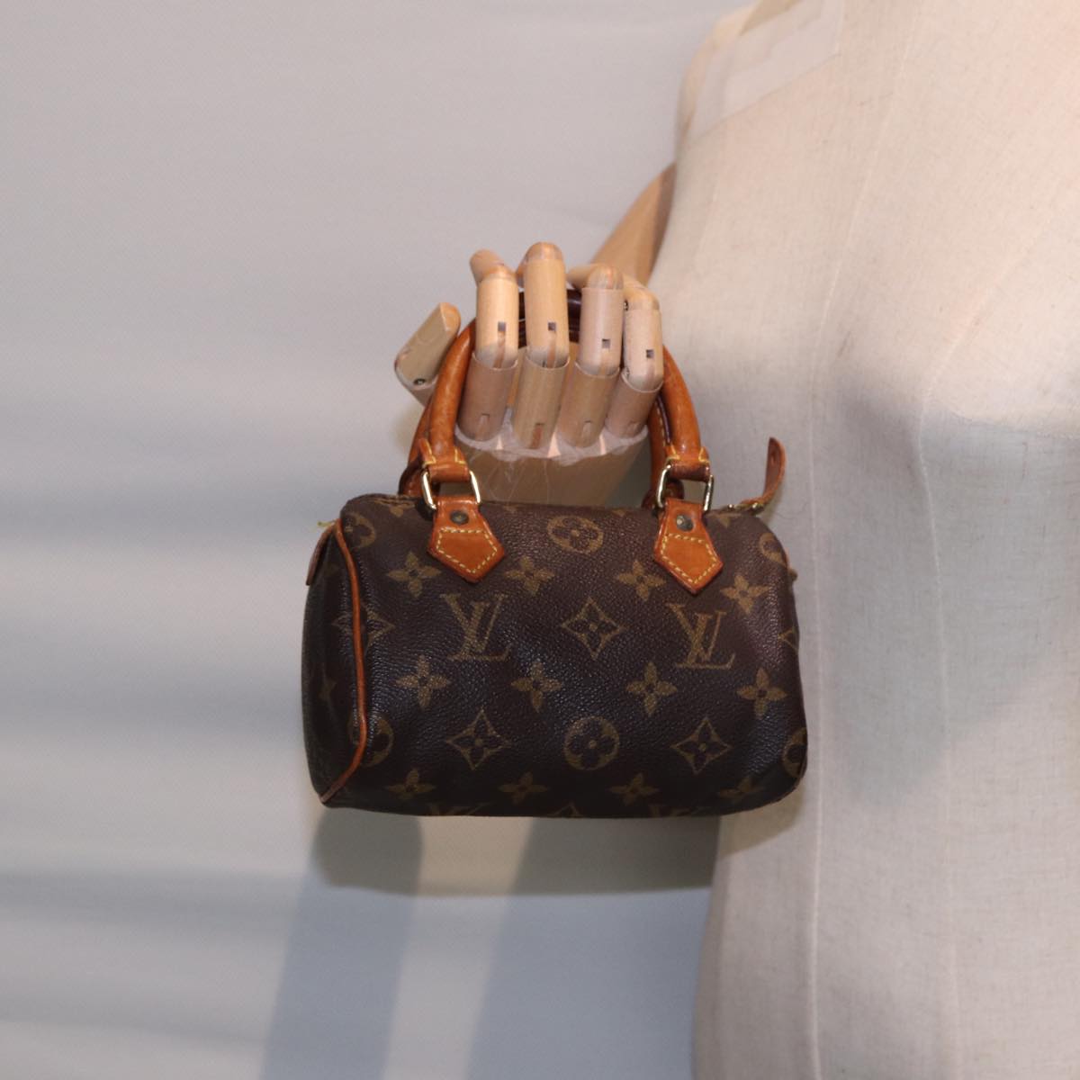 LOUIS VUITTON Monogram Mini Speedy Hand Bag M41534 LV Auth 88317